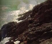 Winslow Homer Coastal cliffs France oil painting artist